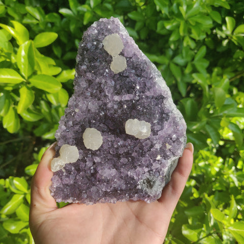 Amethyst Geode Free Form with Calcite inclusions (#4) - Simply Affinity