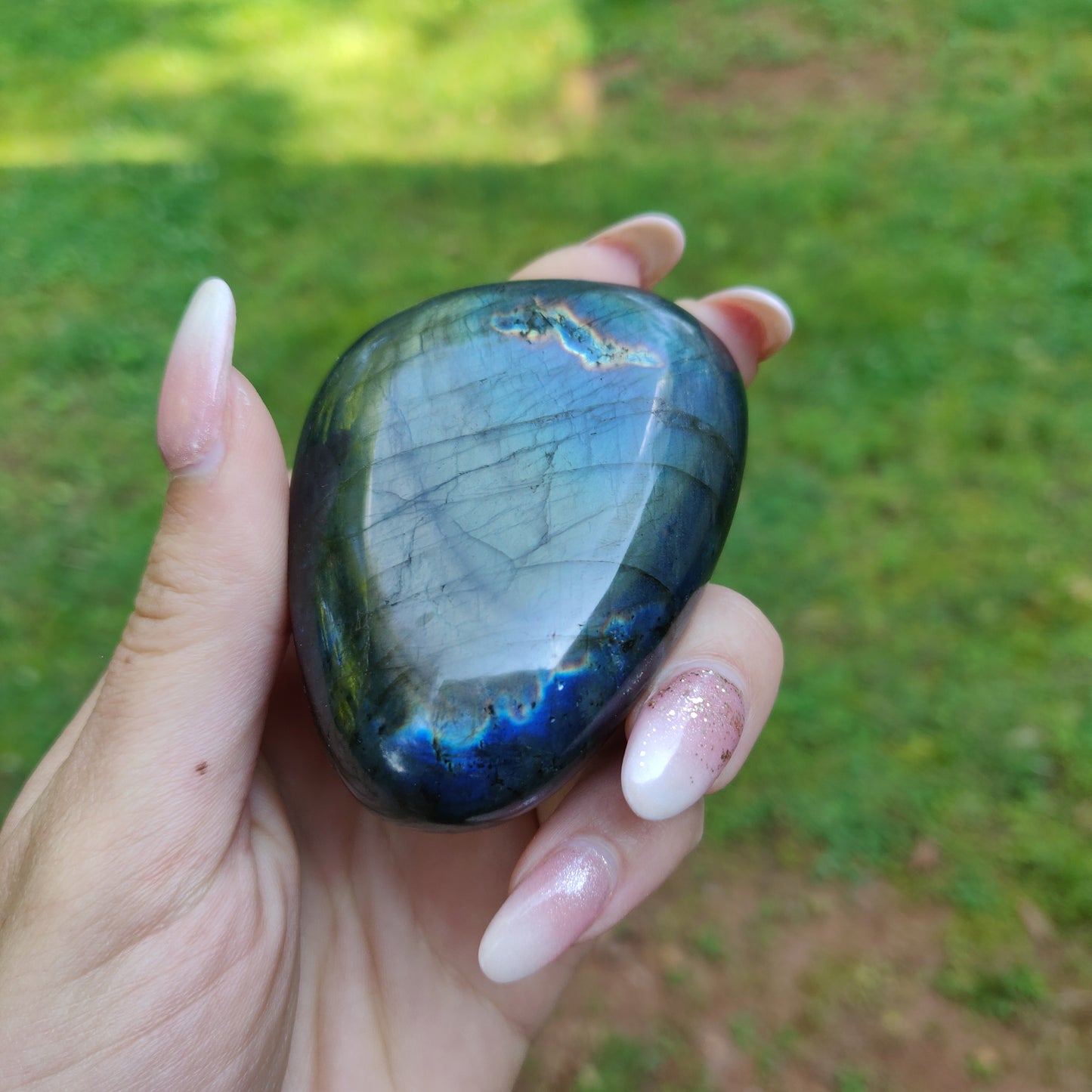 Labradorite Palm Stone (#M7)