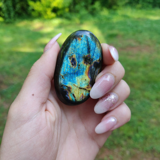 Labradorite Palm Stone (#M4)