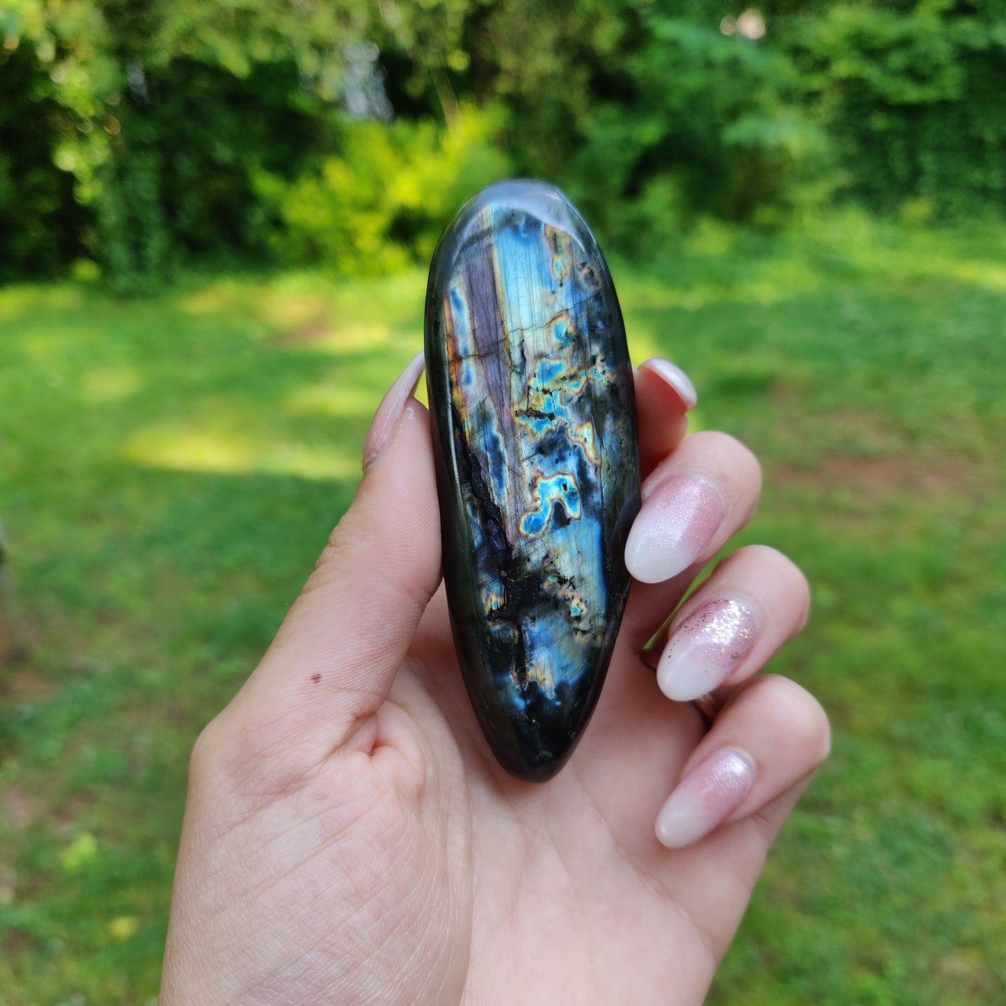Labradorite Palm Stone (#M5)