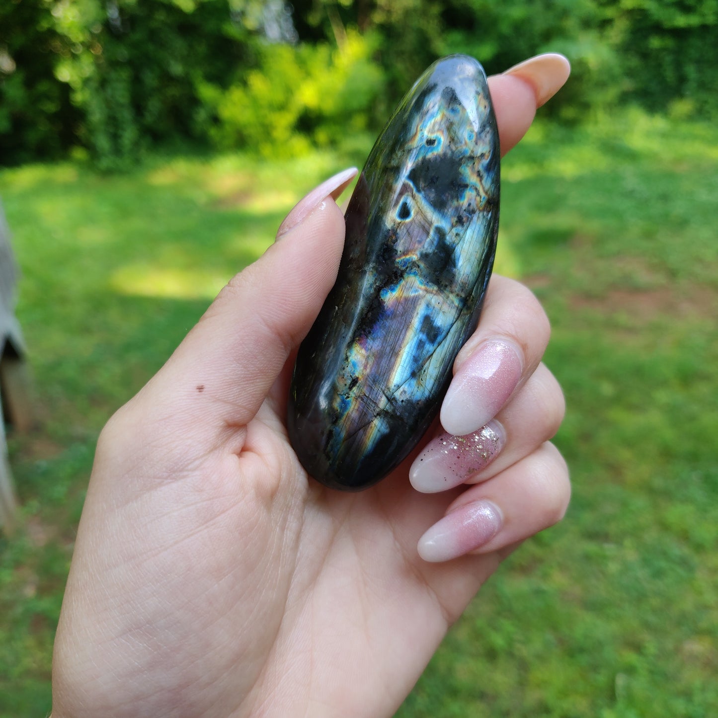 Labradorite Palm Stone (#M5)