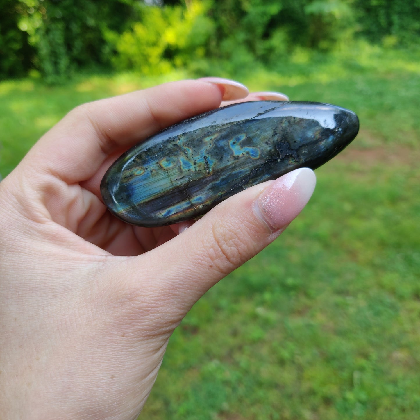 Labradorite Palm Stone (#M5)