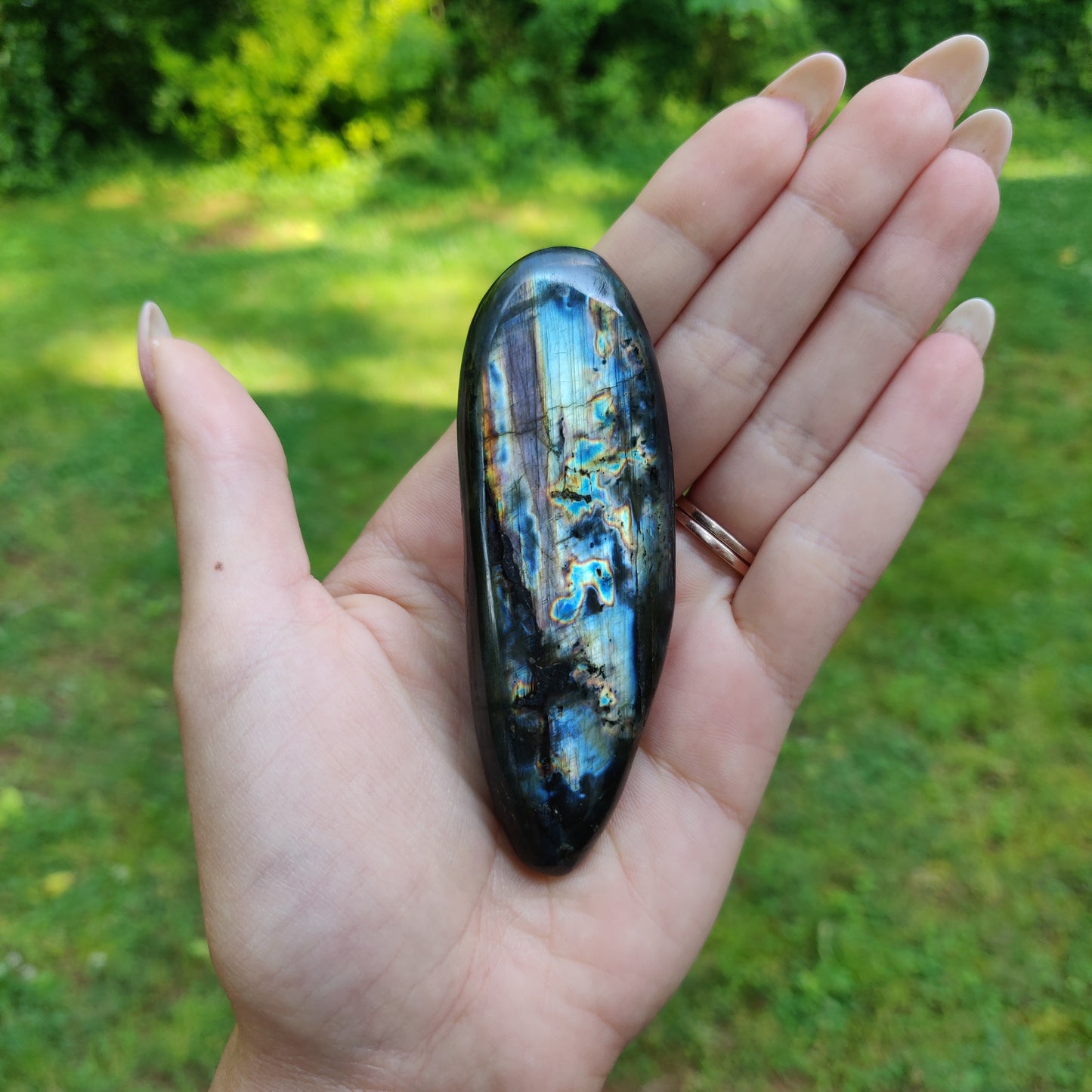 Labradorite Palm Stone (#M5)