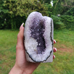 Amethyst Geode Free Form with Calcite Inclusions, Polished (#6) - Simply Affinity