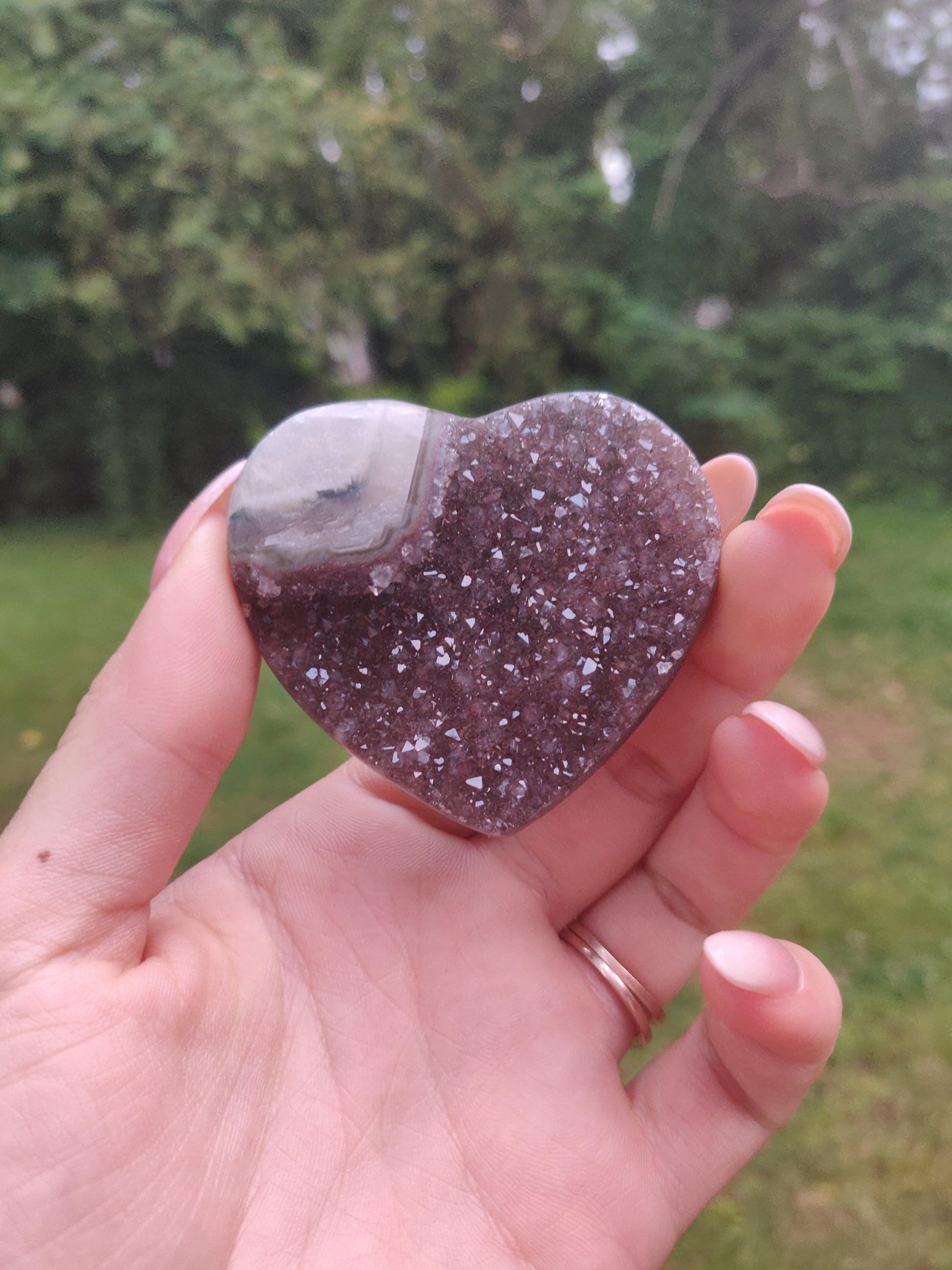 Amethyst Geode & Agate Heart (#25) - Simply Affinity