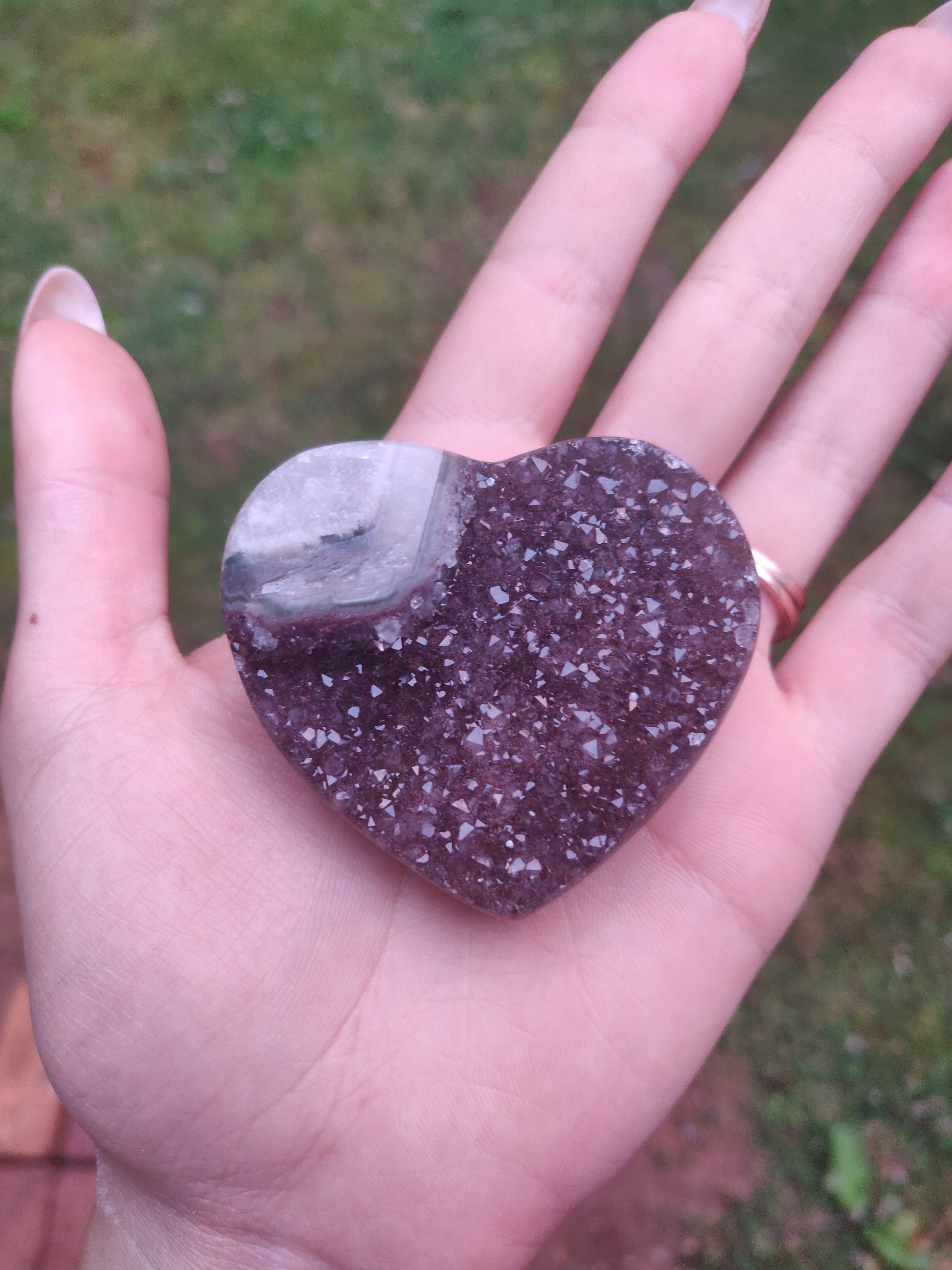 Amethyst Geode & Agate Heart (#25) - Simply Affinity