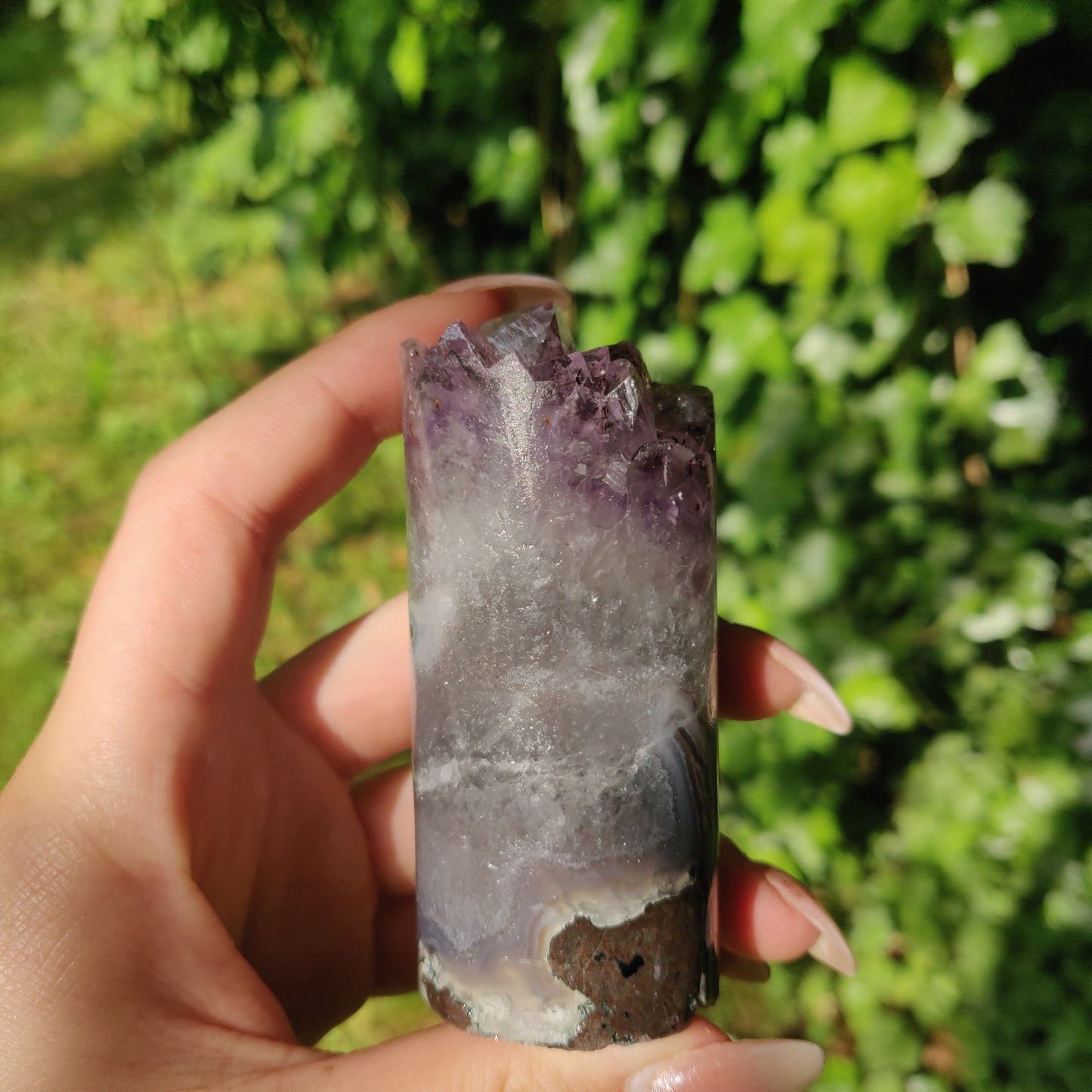 Amethyst Druzy Cylinder (#6) - Simply Affinity