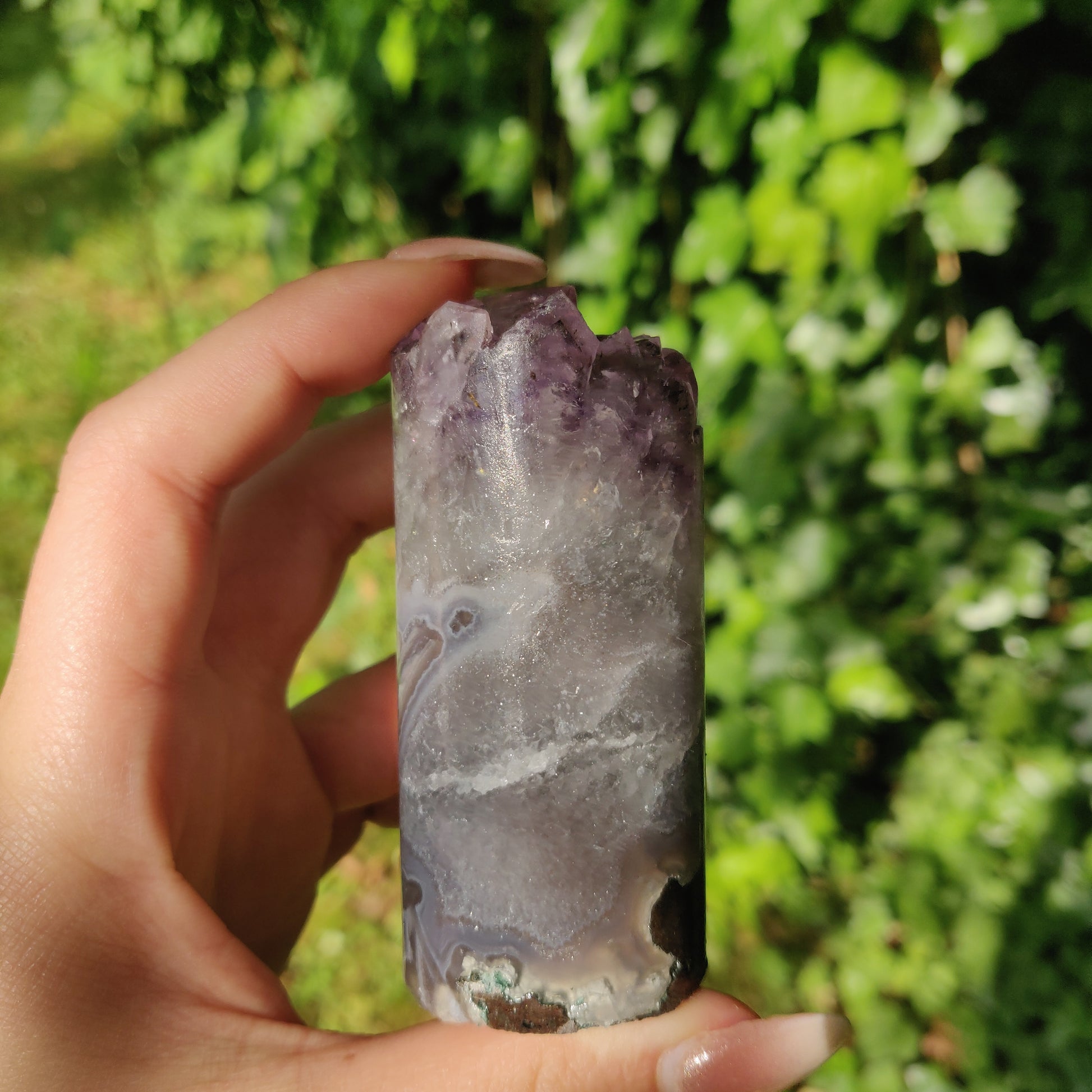 Amethyst Druzy Cylinder (#6) - Simply Affinity