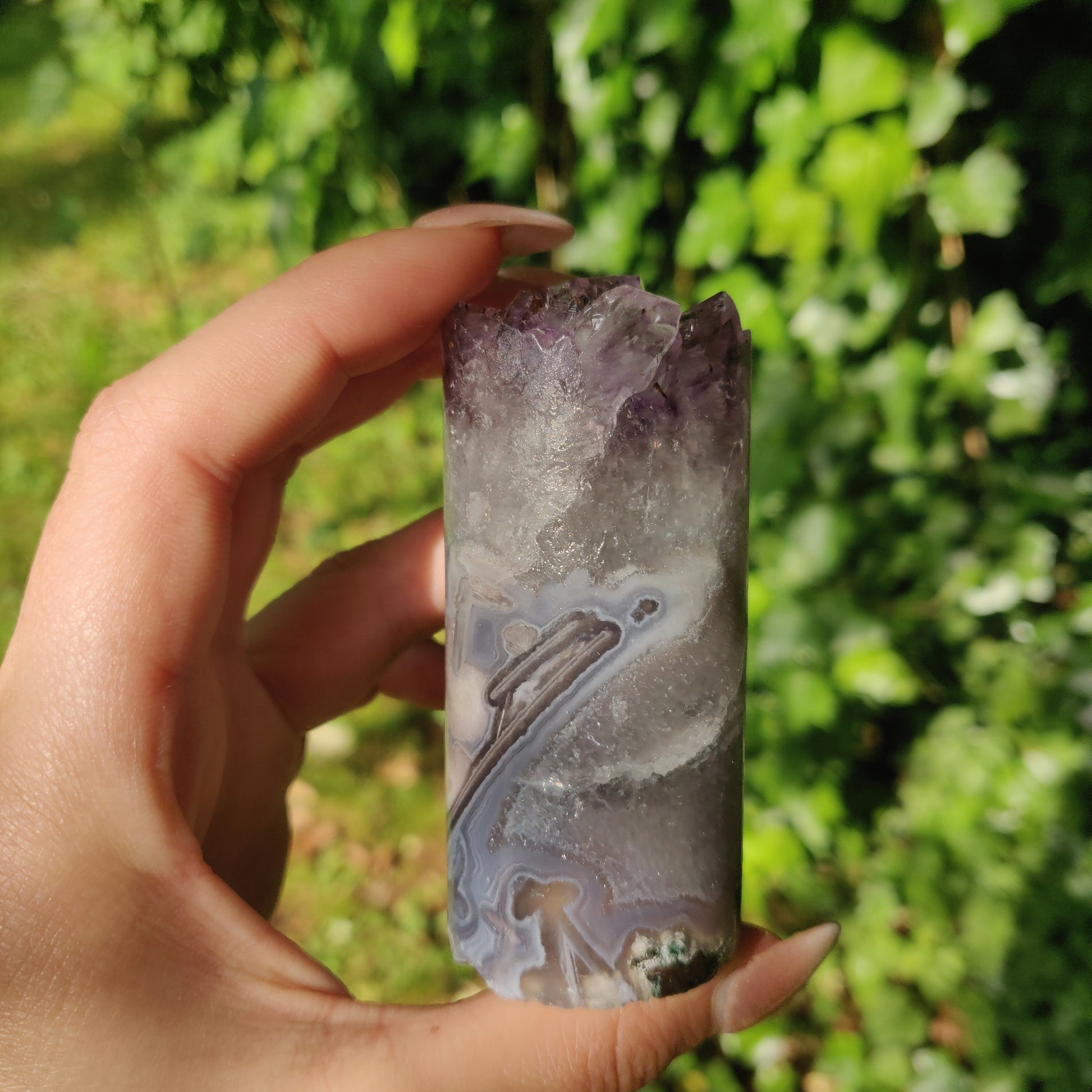 Amethyst Druzy Cylinder (#6) - Simply Affinity