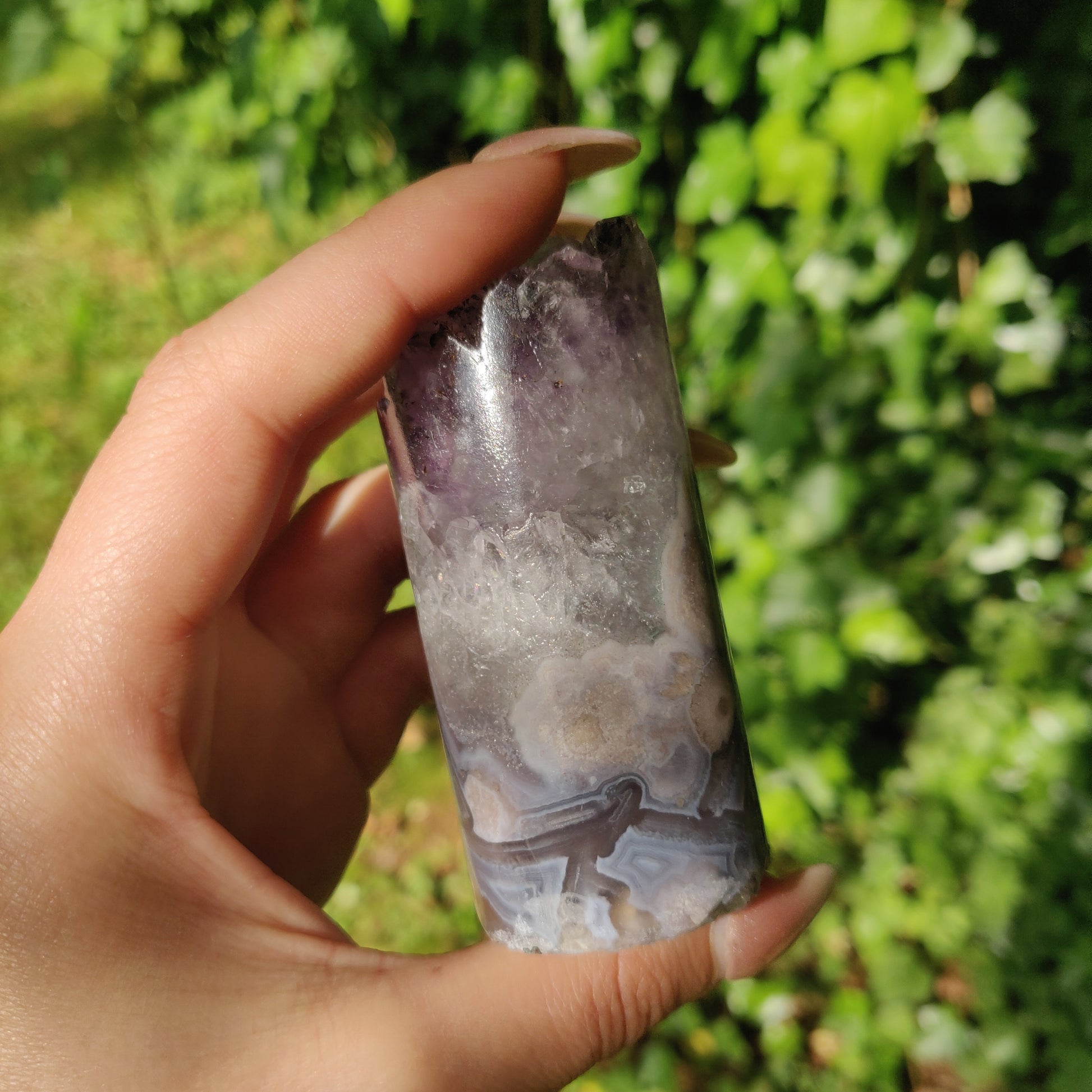 Amethyst Druzy Cylinder (#6) - Simply Affinity