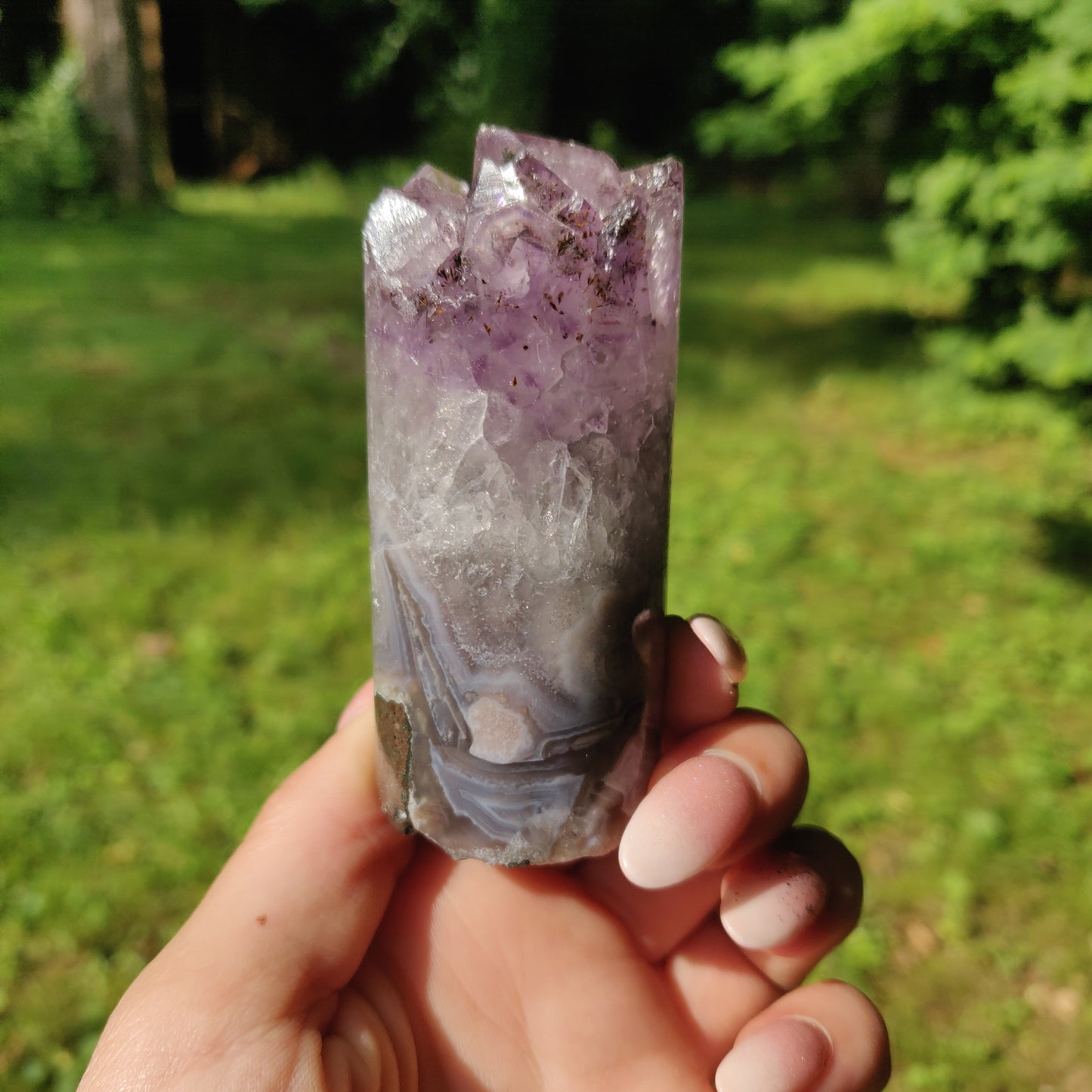 Amethyst Druzy Cylinder (#6) - Simply Affinity