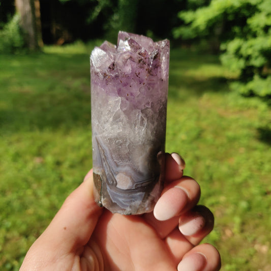 Amethyst Druzy Cylinder (#6) - Simply Affinity