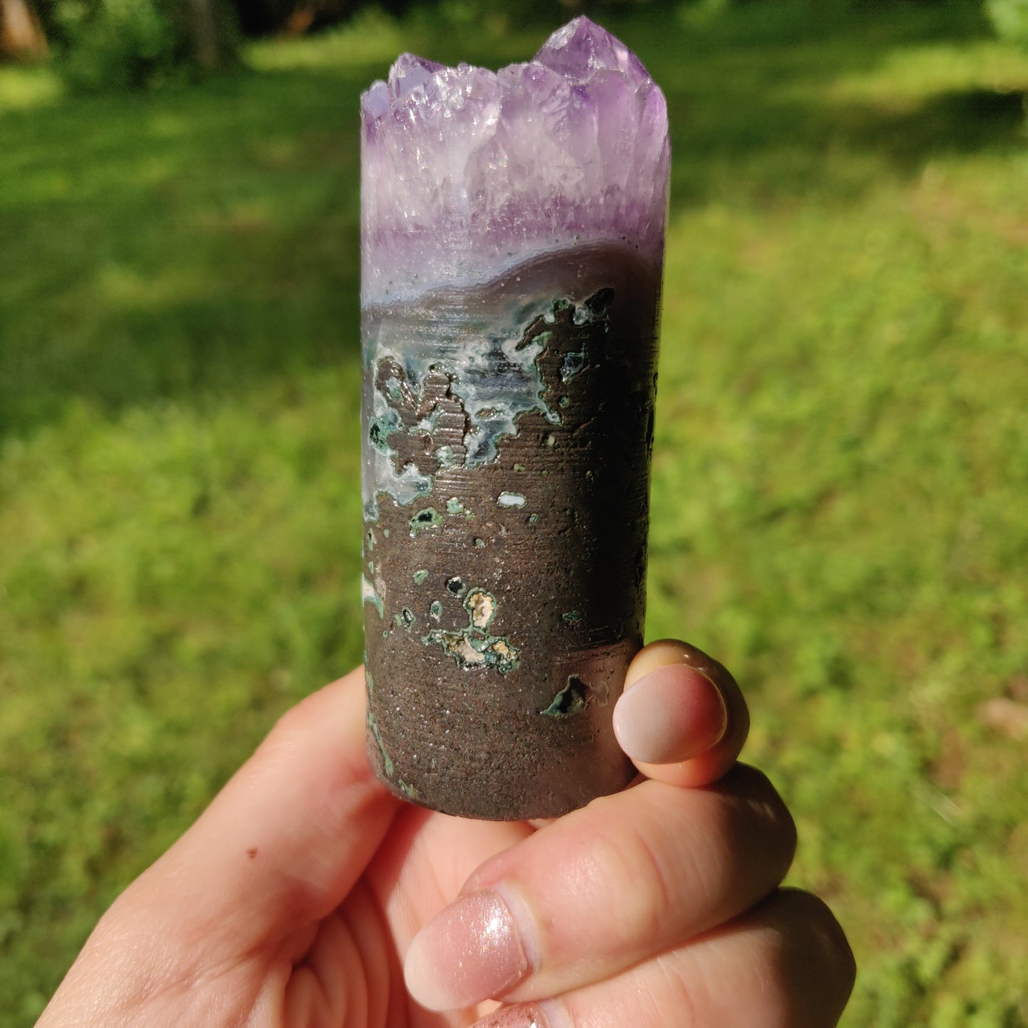 Amethyst Druzy Cylinder (#5) - Simply Affinity