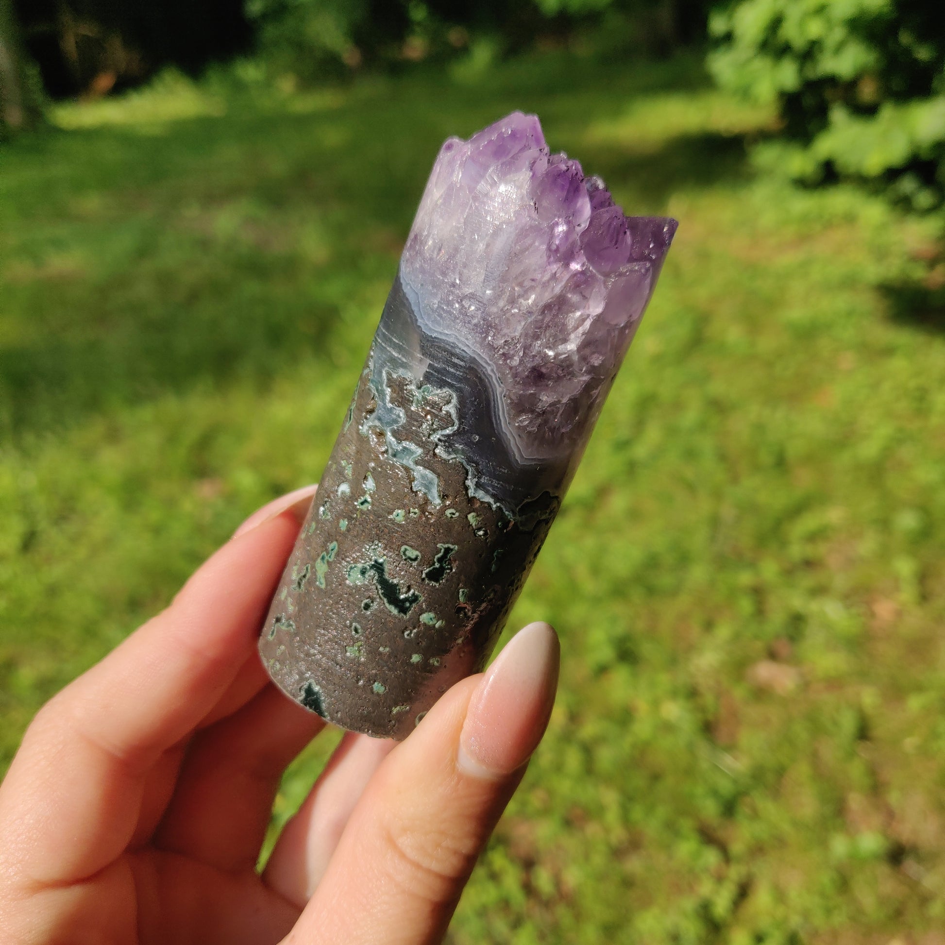 Amethyst Druzy Cylinder (#5) - Simply Affinity