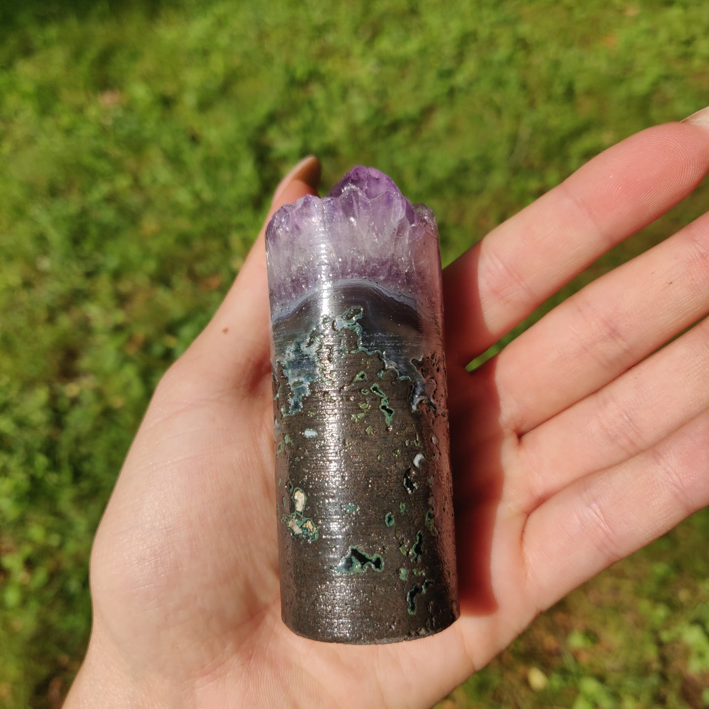 Amethyst Druzy Cylinder (#5) - Simply Affinity