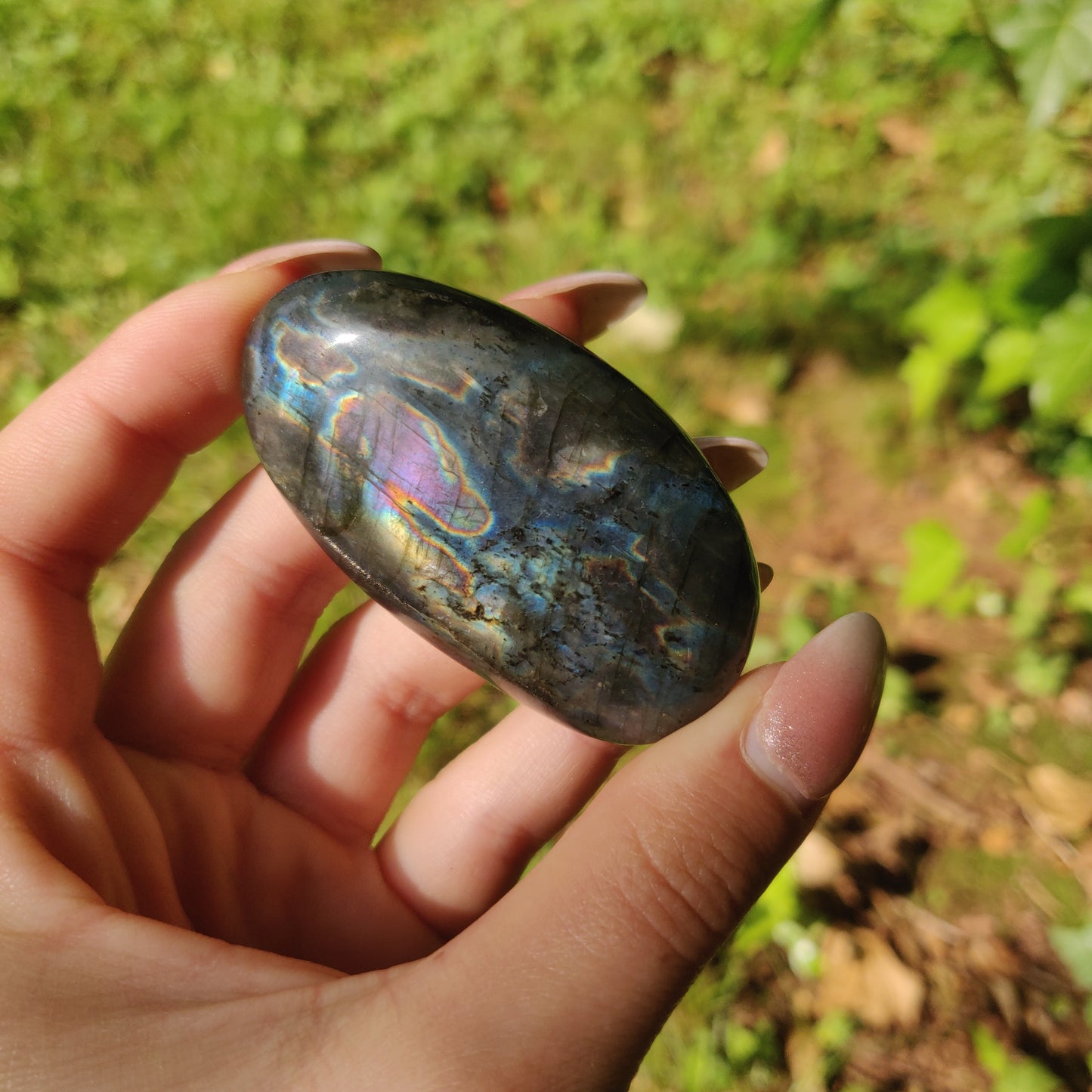 Labradorite Palm Stone (#M15)