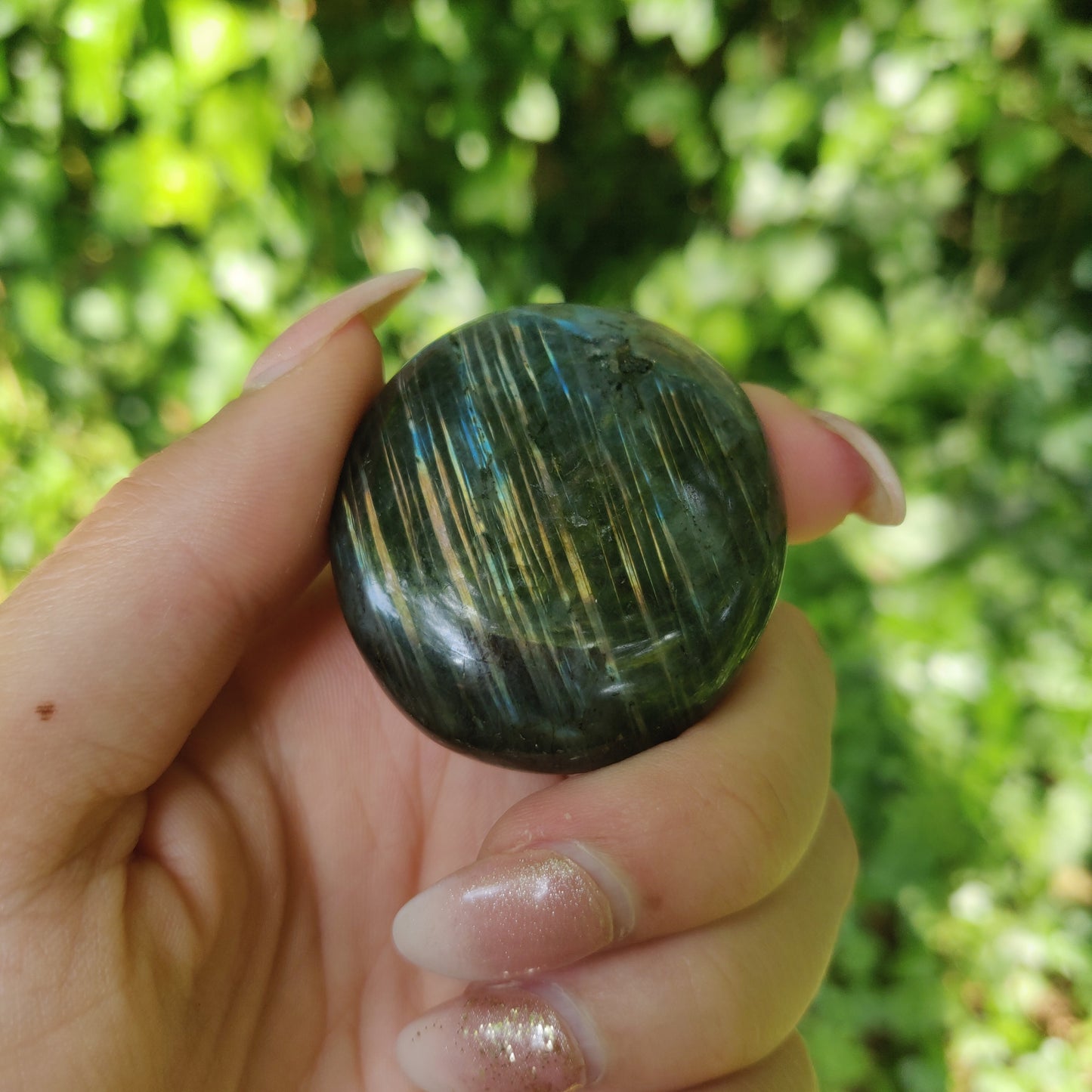 Labradorite Palm Stone (#M14)