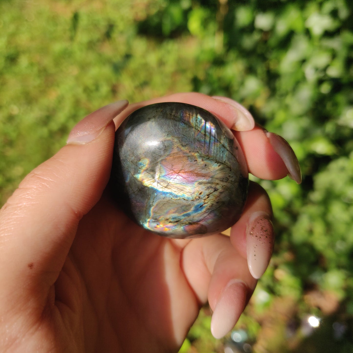 Labradorite Palm Stone (#M14)
