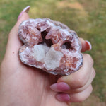 Pink Amethyst Geode with Fluorescent Calcite (#2F)