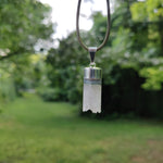 Quartz and Agate Cylinder Pendant includes a FREE Cotton Cord Necklace (#1) - Simply Affinity