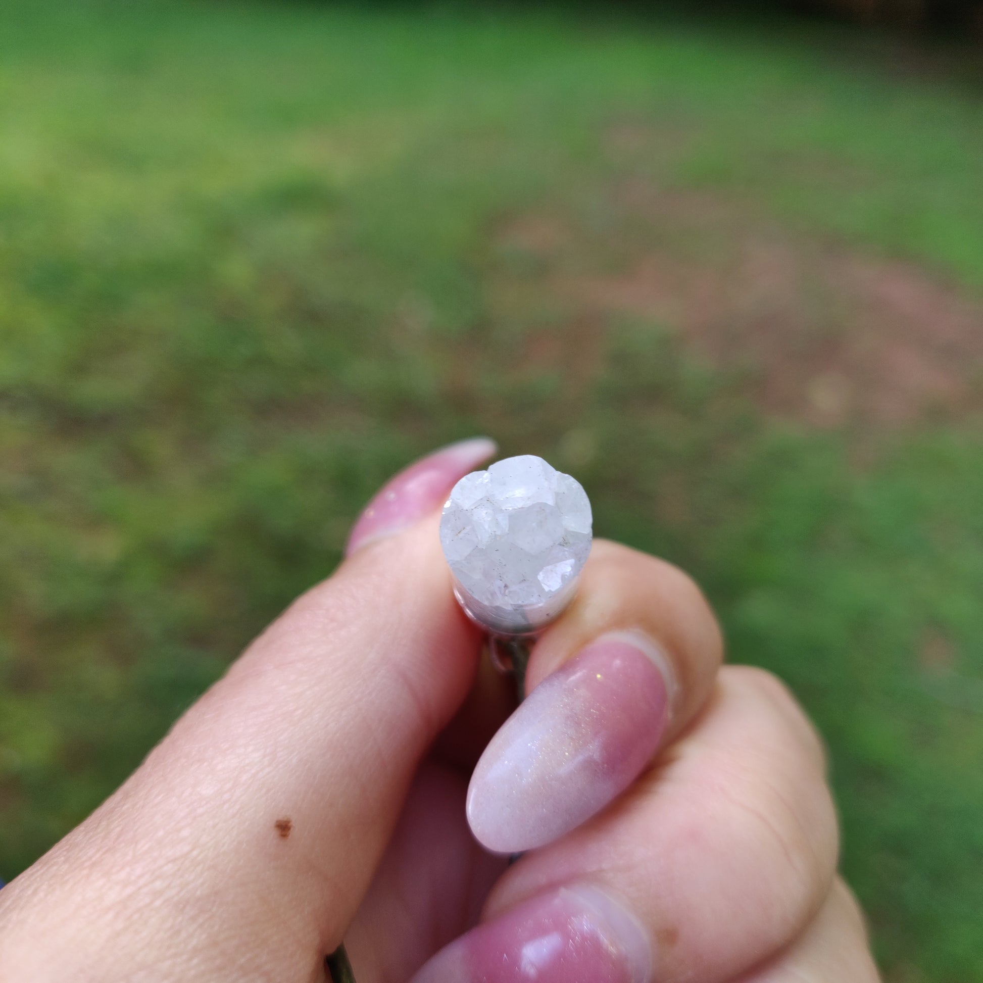 Quartz and Agate Cylinder Pendant includes a FREE Cotton Cord Necklace (#1) - Simply Affinity