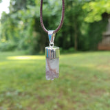Quartz Cylinder Pendant with Rainbows includes a FREE Cotton Cord Necklace (#1) - Simply Affinity