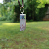 Quartz Cylinder Pendant with Rainbows includes a FREE Cotton Cord Necklace (#1) - Simply Affinity