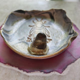 Smoky Quartz "Bee Happy" Marbled Polymer Clay - Honey Bee Trinket Dish - Simply Affinity