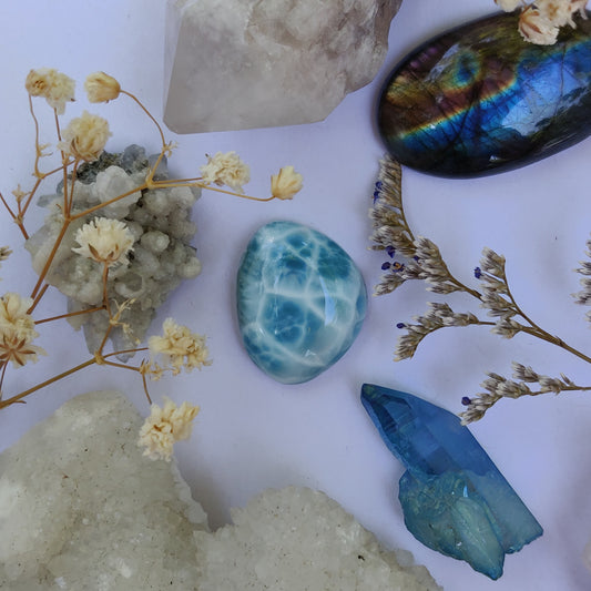 Larimar Cabochon (#J4)