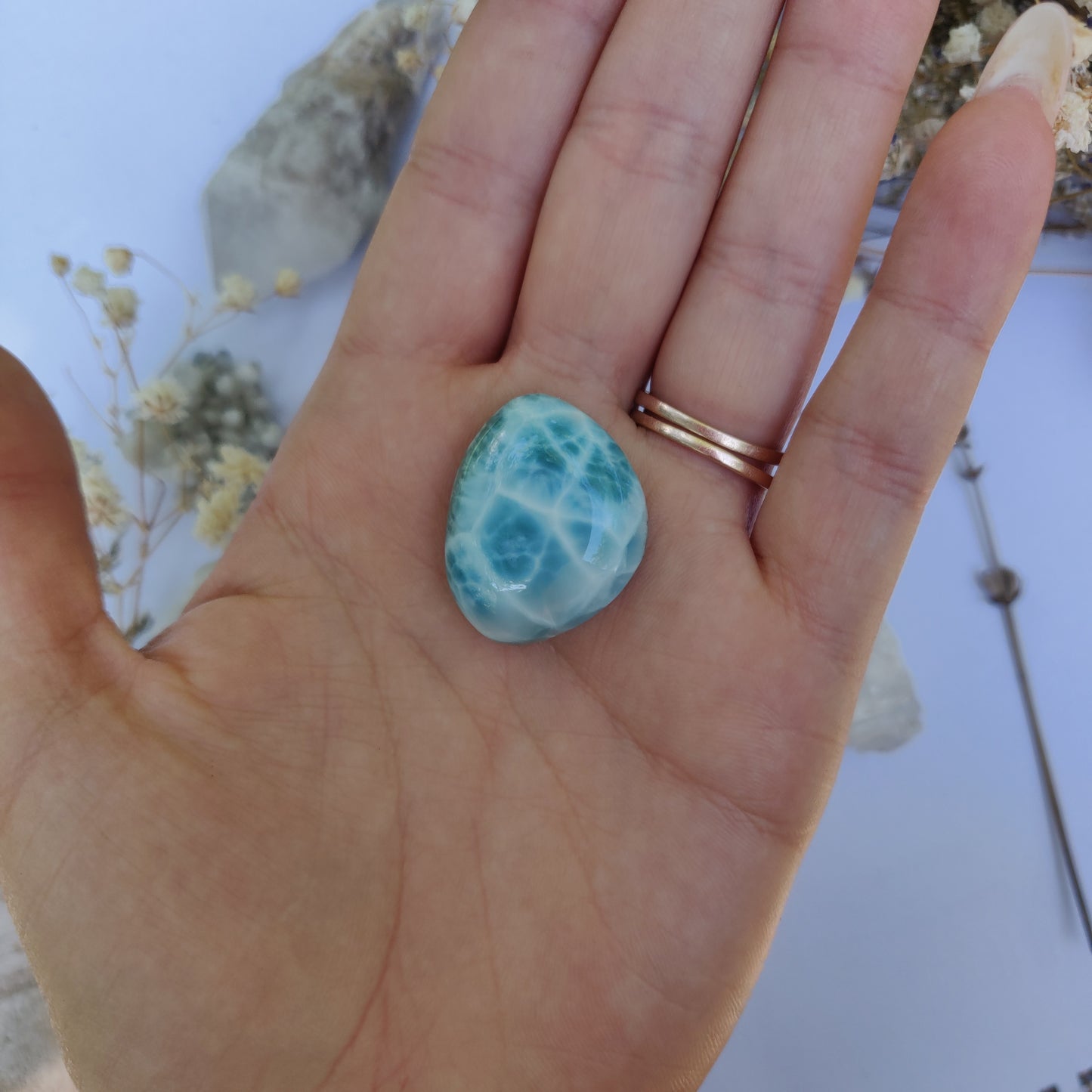 Larimar Cabochon (#J4)