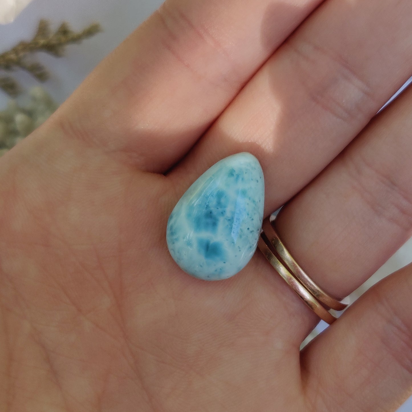 Larimar Cabochon (#J2)