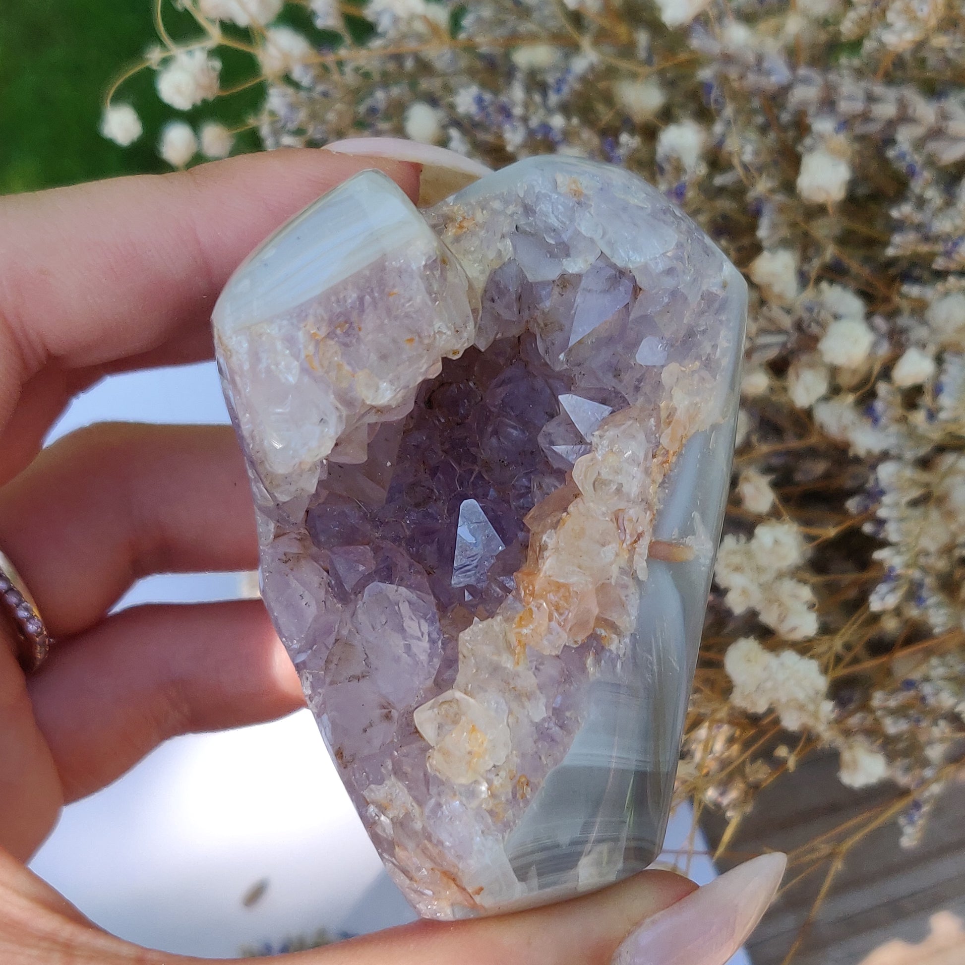 Amethyst Agate Geode (#J2) - Simply Affinity
