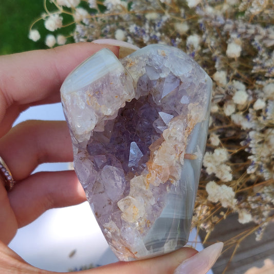Amethyst Agate Geode (#J2) - Simply Affinity