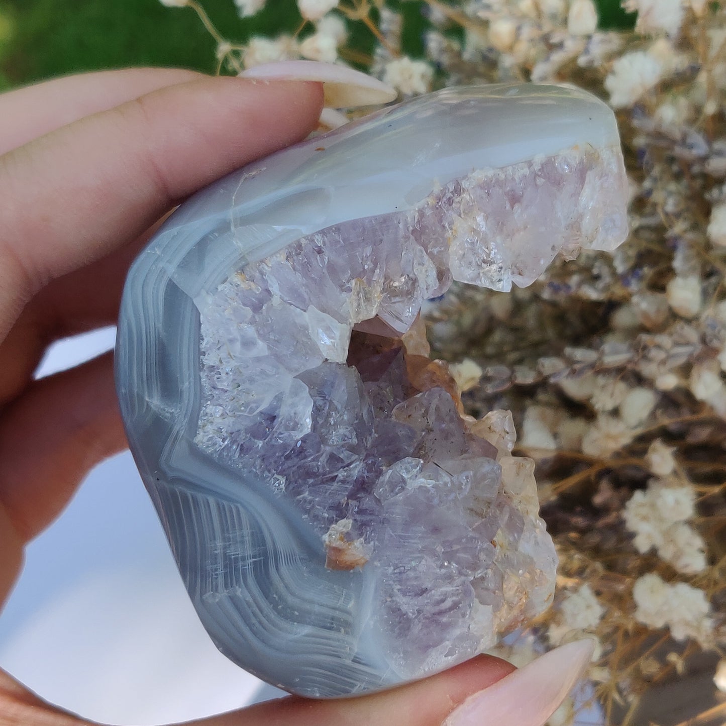 Amethyst Agate Geode (#J2) - Simply Affinity