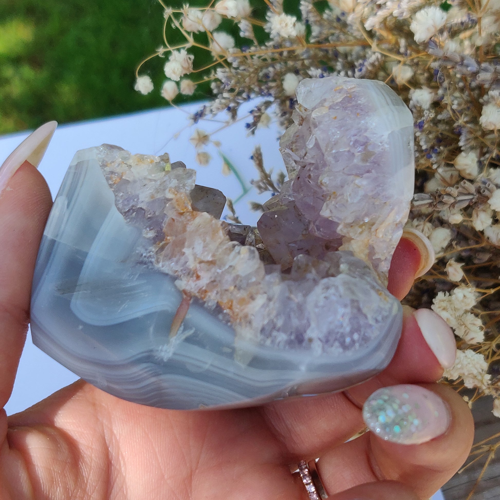 Amethyst Agate Geode (#J2) - Simply Affinity