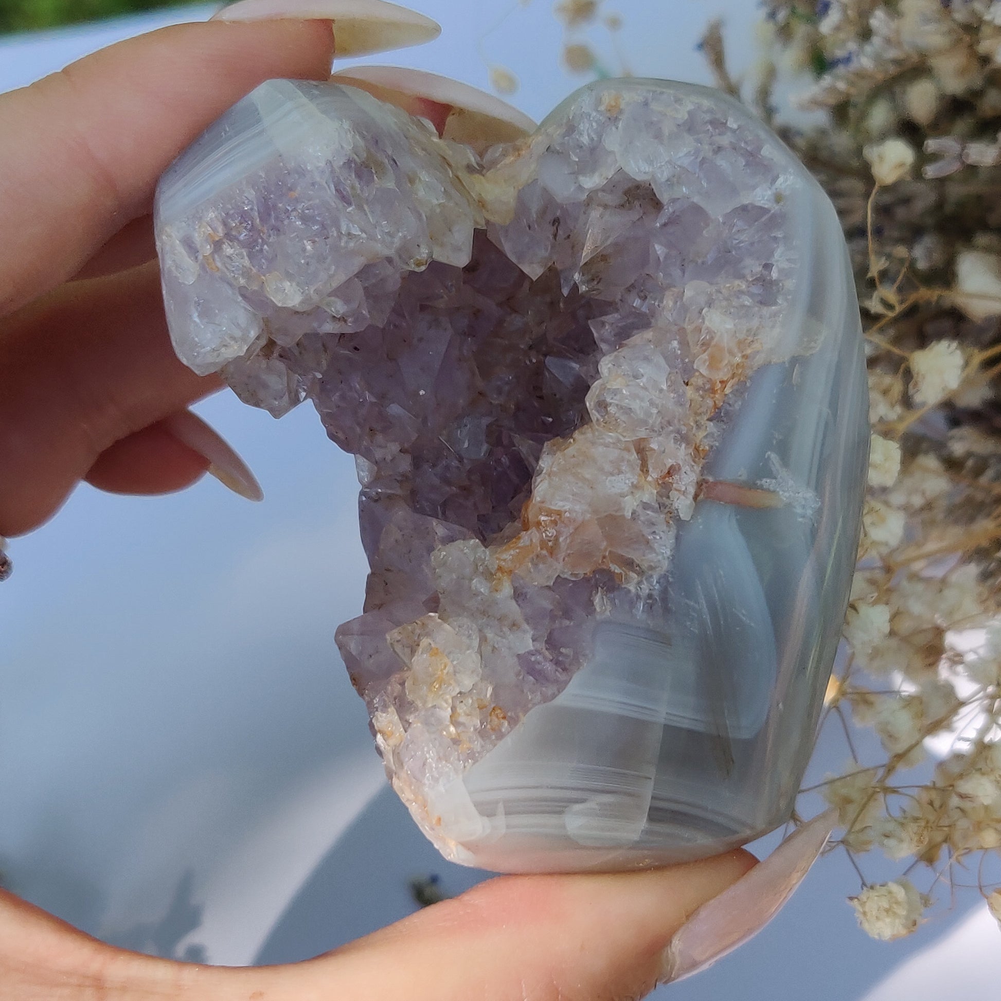 Amethyst Agate Geode (#J2) - Simply Affinity