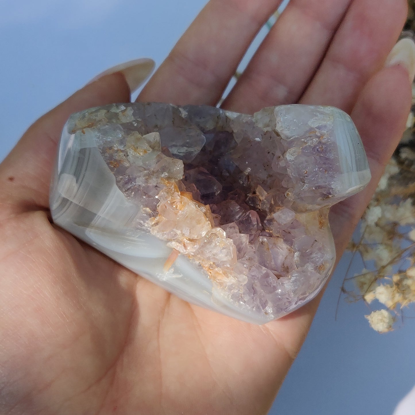 Amethyst Agate Geode (#J2) - Simply Affinity