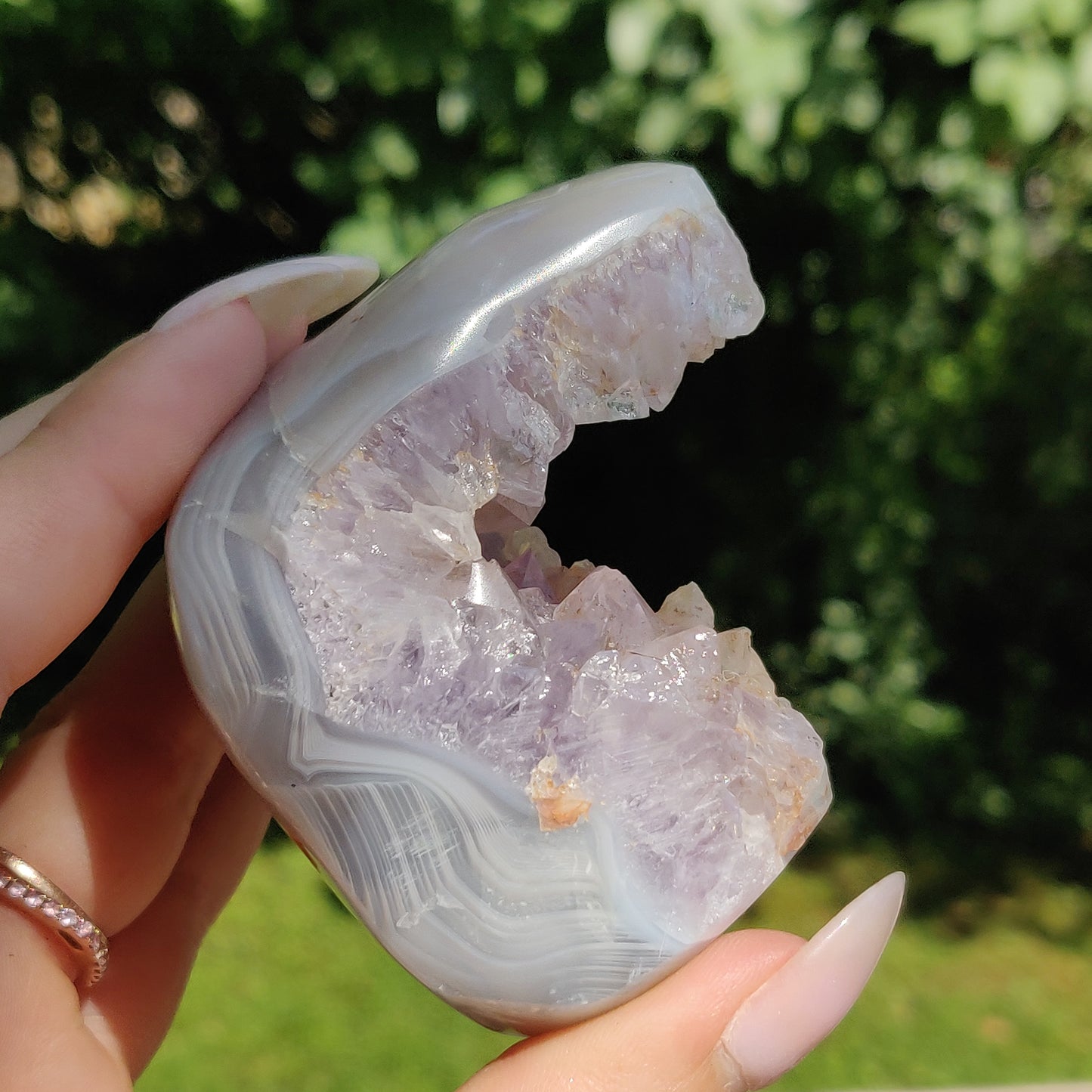 Amethyst Agate Geode (#J2) - Simply Affinity
