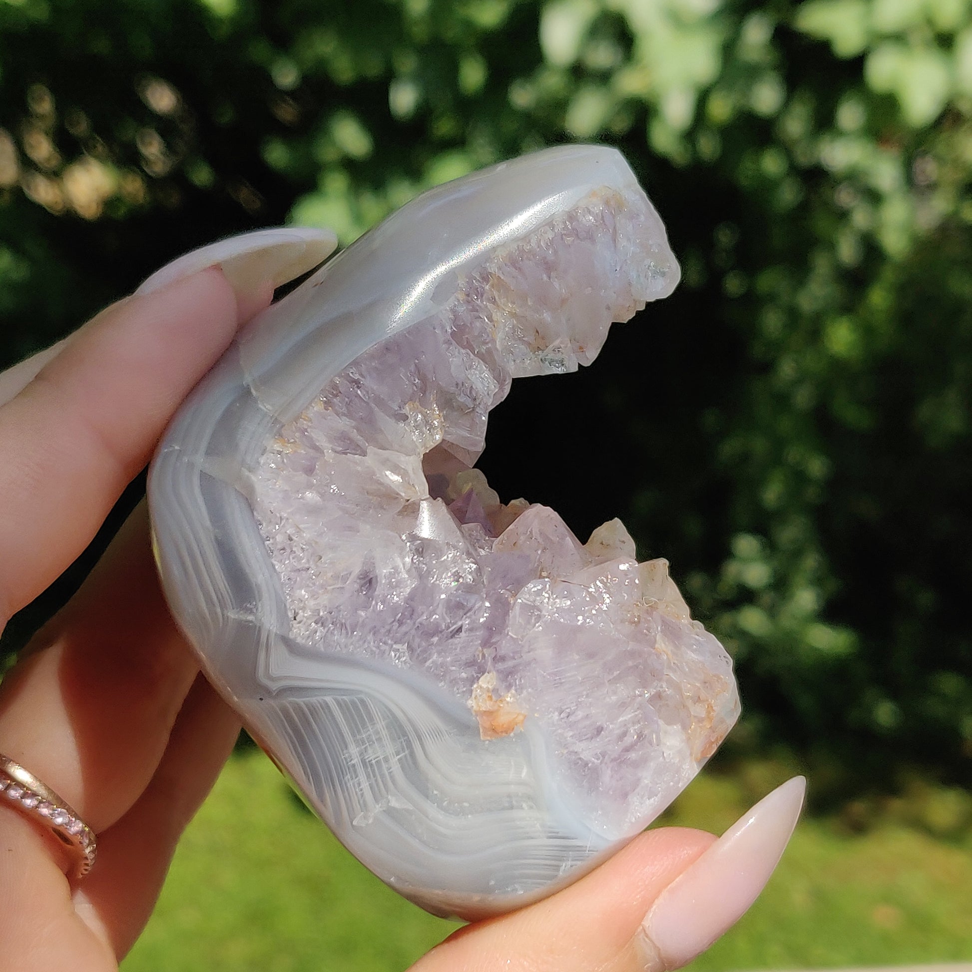 Amethyst Agate Geode (#J2) - Simply Affinity