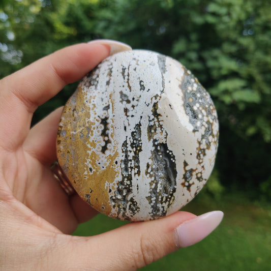 Ocean Jasper Palm Stone (#1)