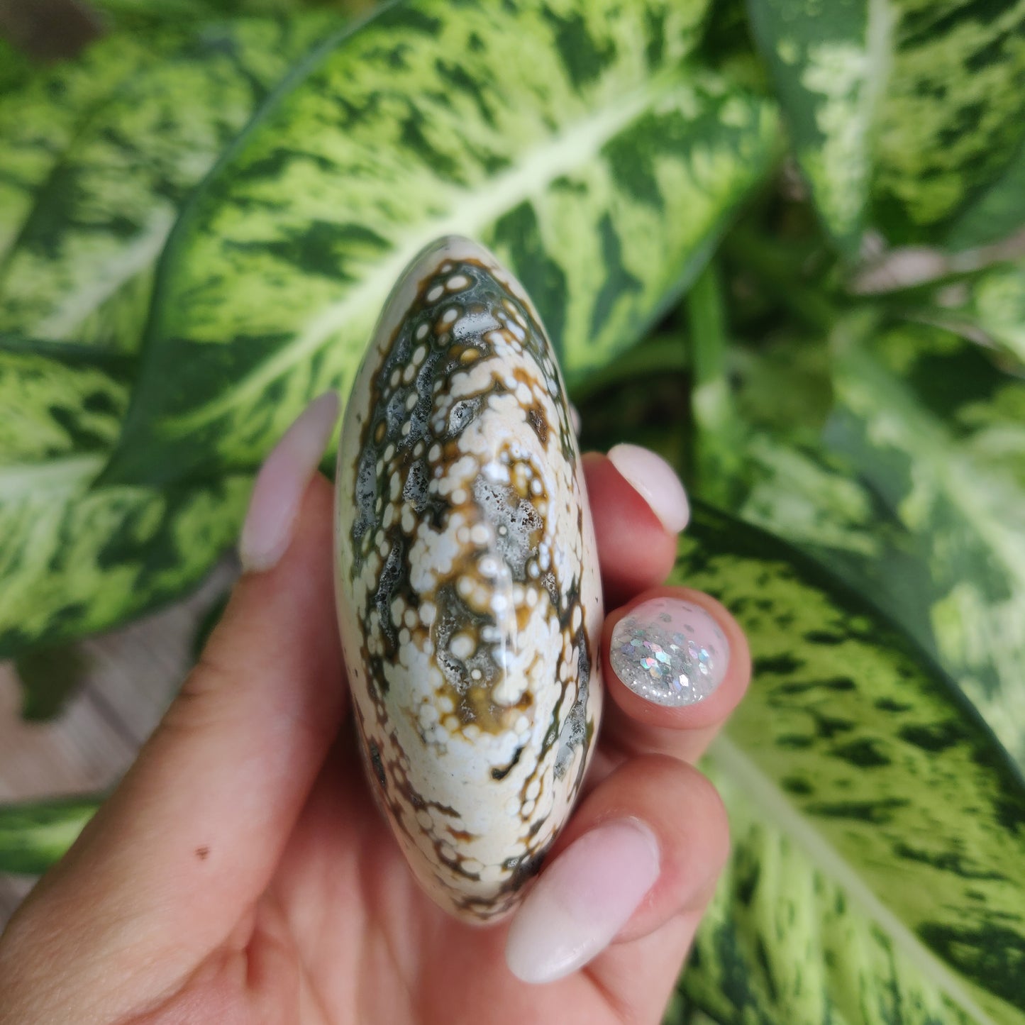 Ocean Jasper Palm Stone (#1)