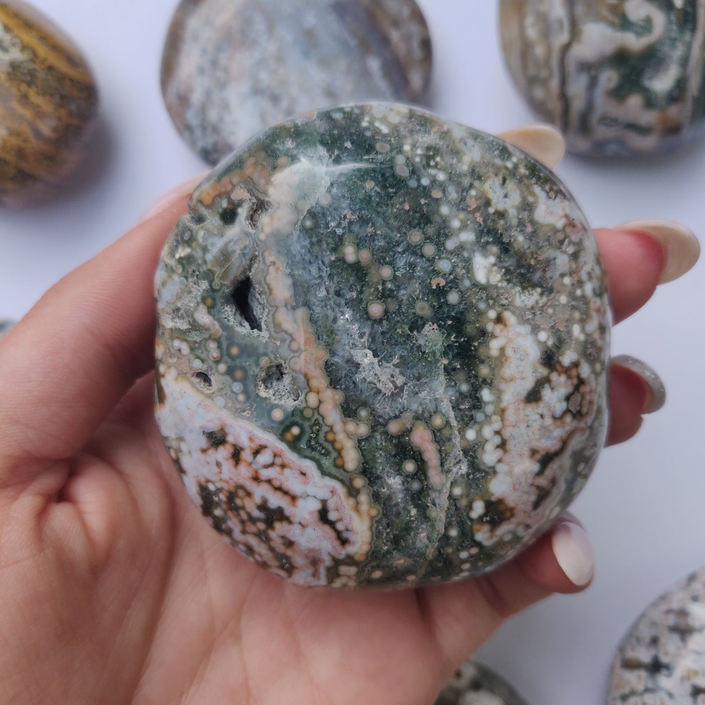 Ocean Jasper Palm Stone (#23)