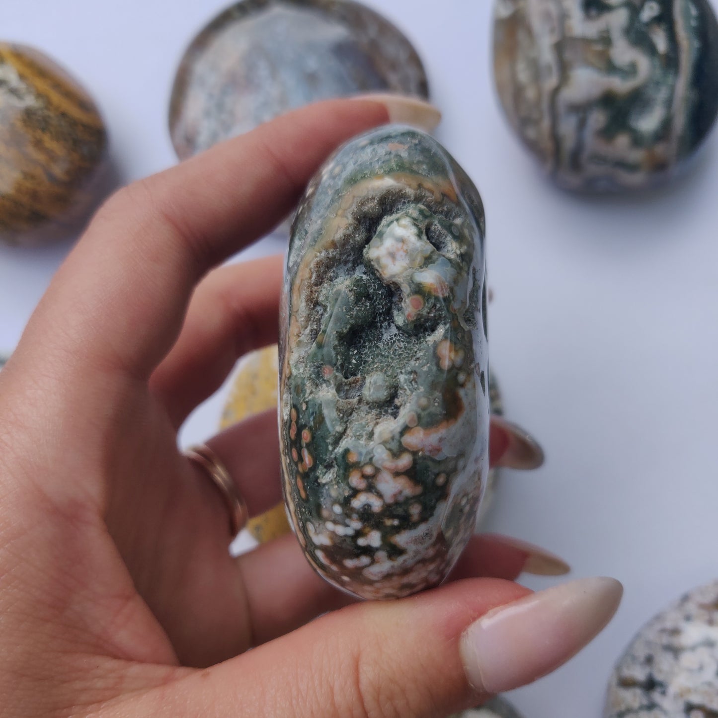 Ocean Jasper Palm Stone (#23)