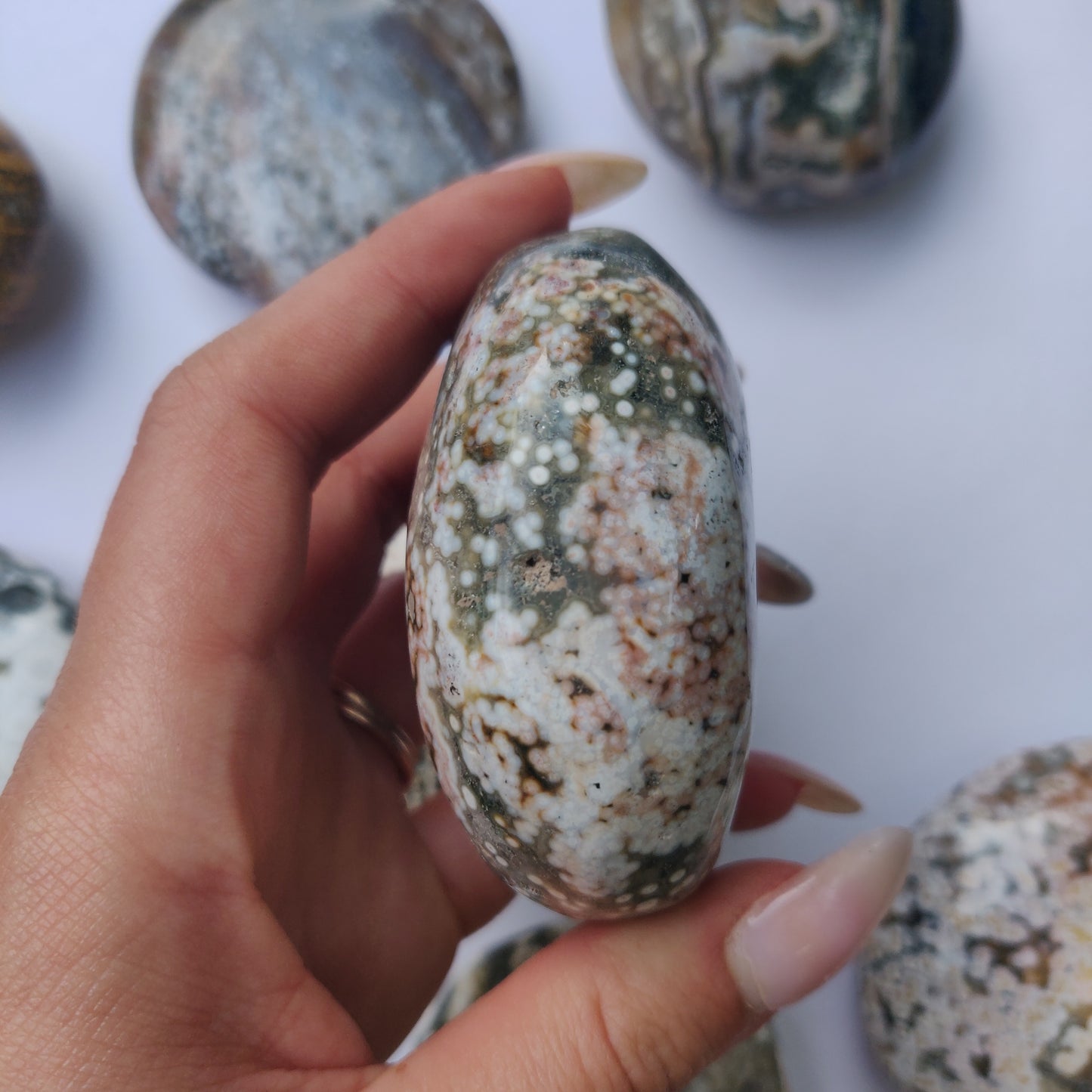 Ocean Jasper Palm Stone (#23)