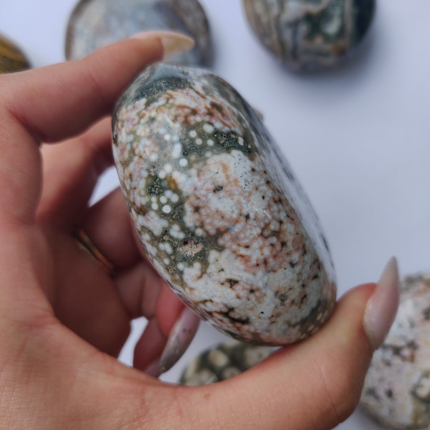 Ocean Jasper Palm Stone (#23)