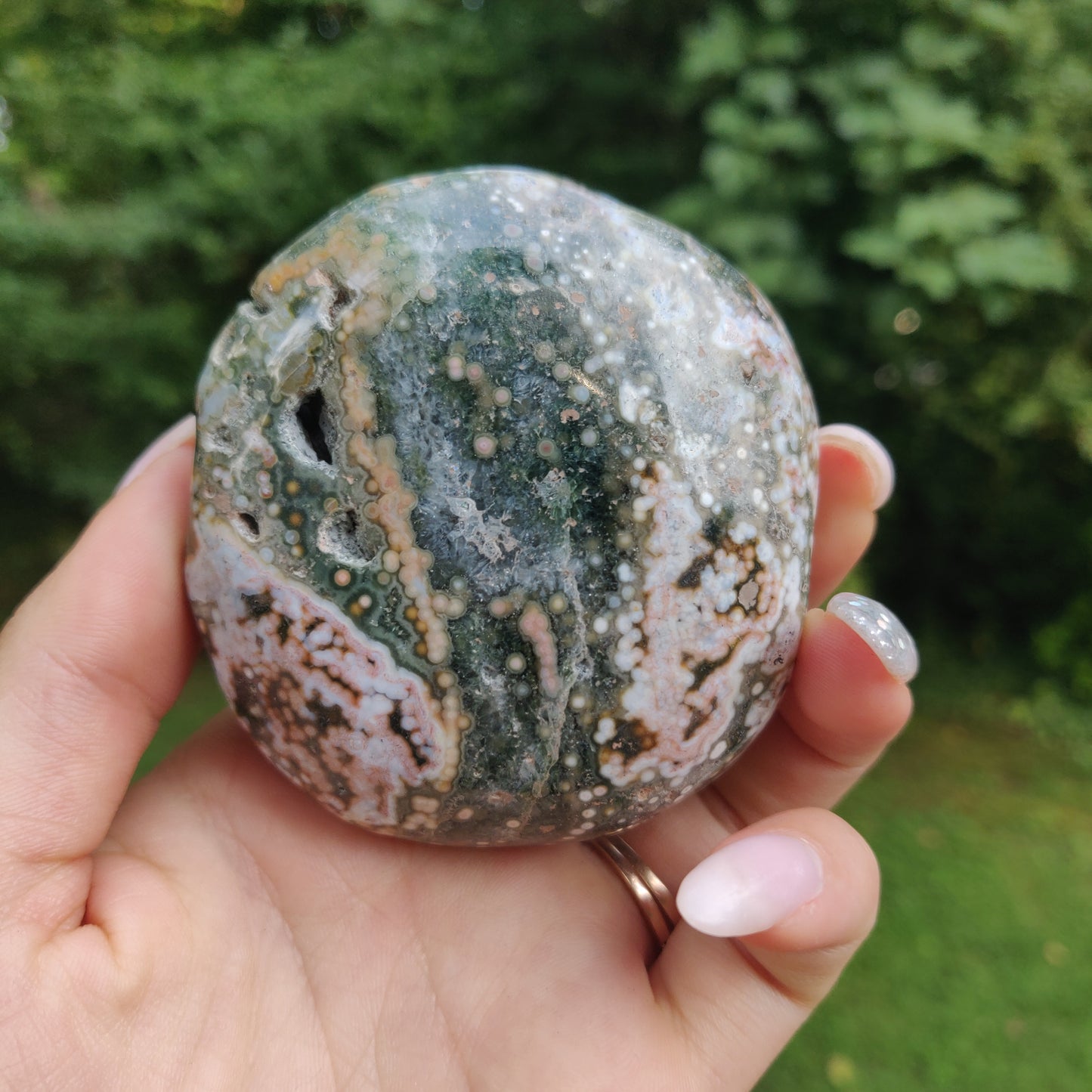 Ocean Jasper Palm Stone (#23)