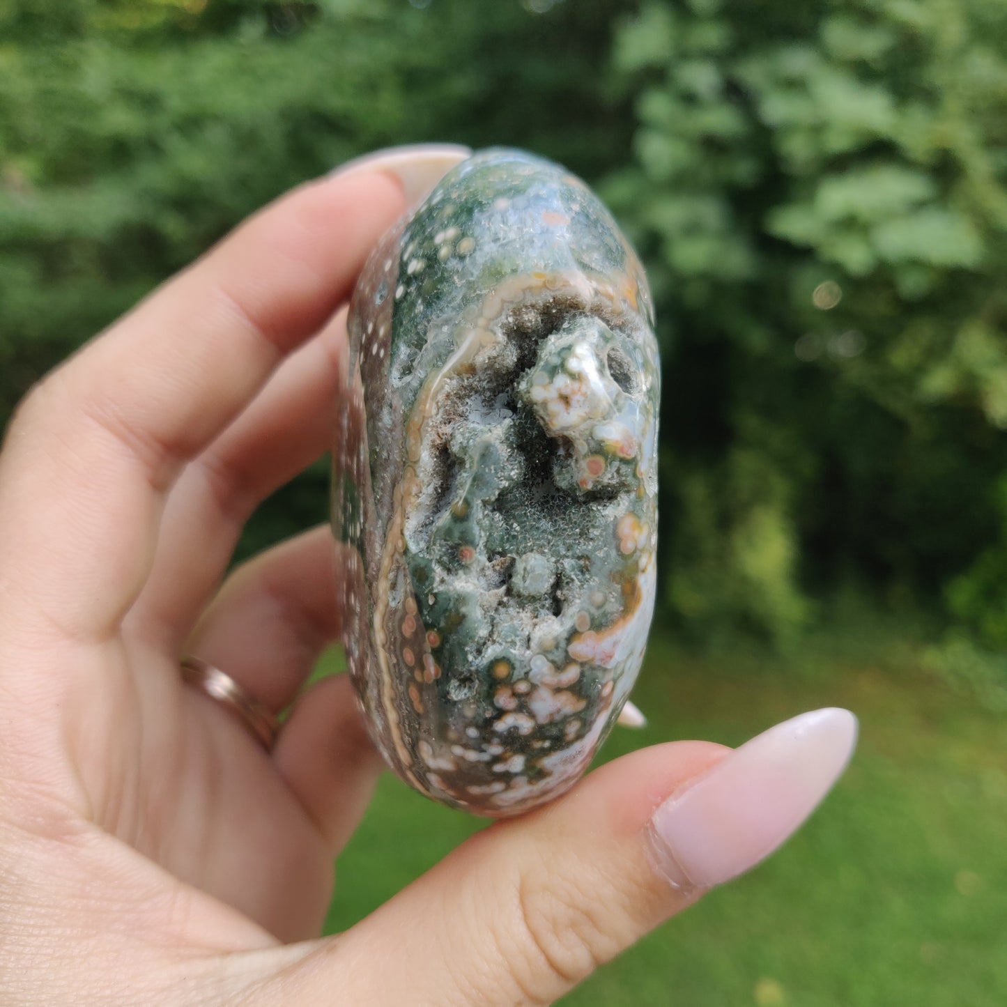 Ocean Jasper Palm Stone (#23)
