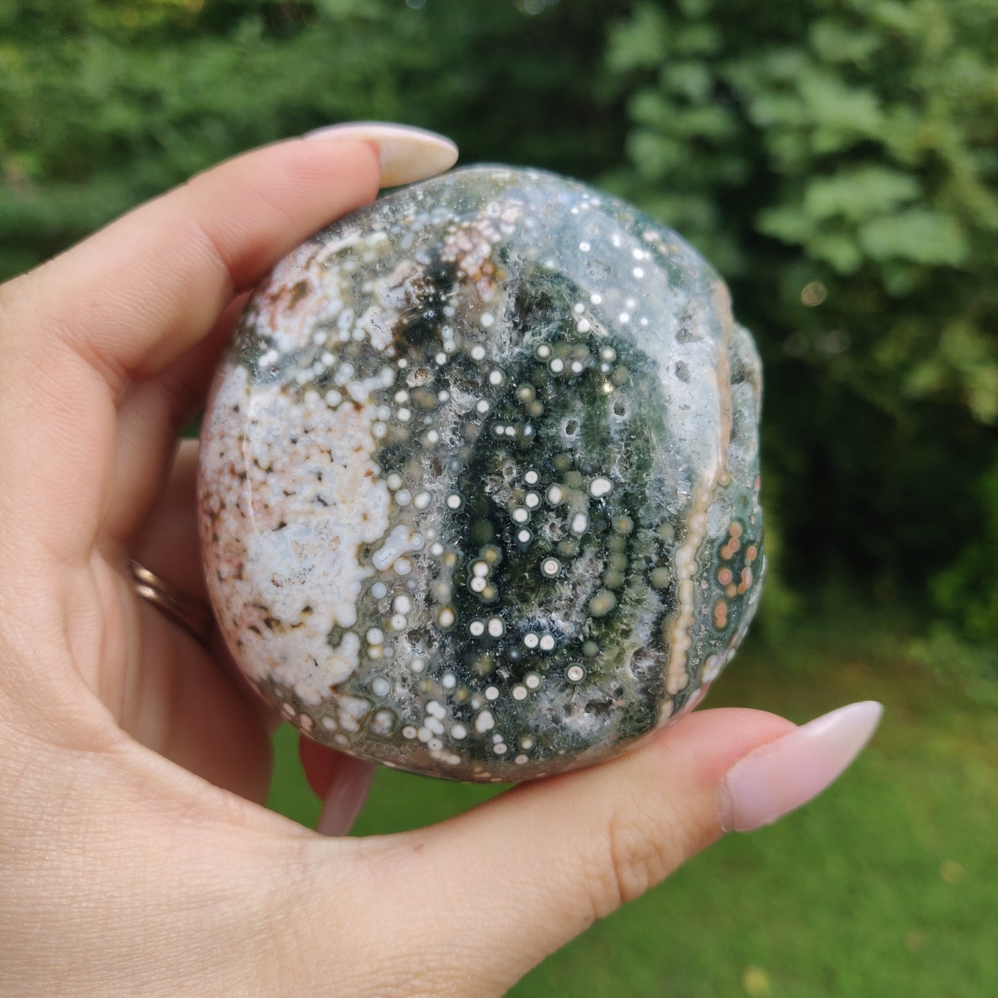 Ocean Jasper Palm Stone (#23)