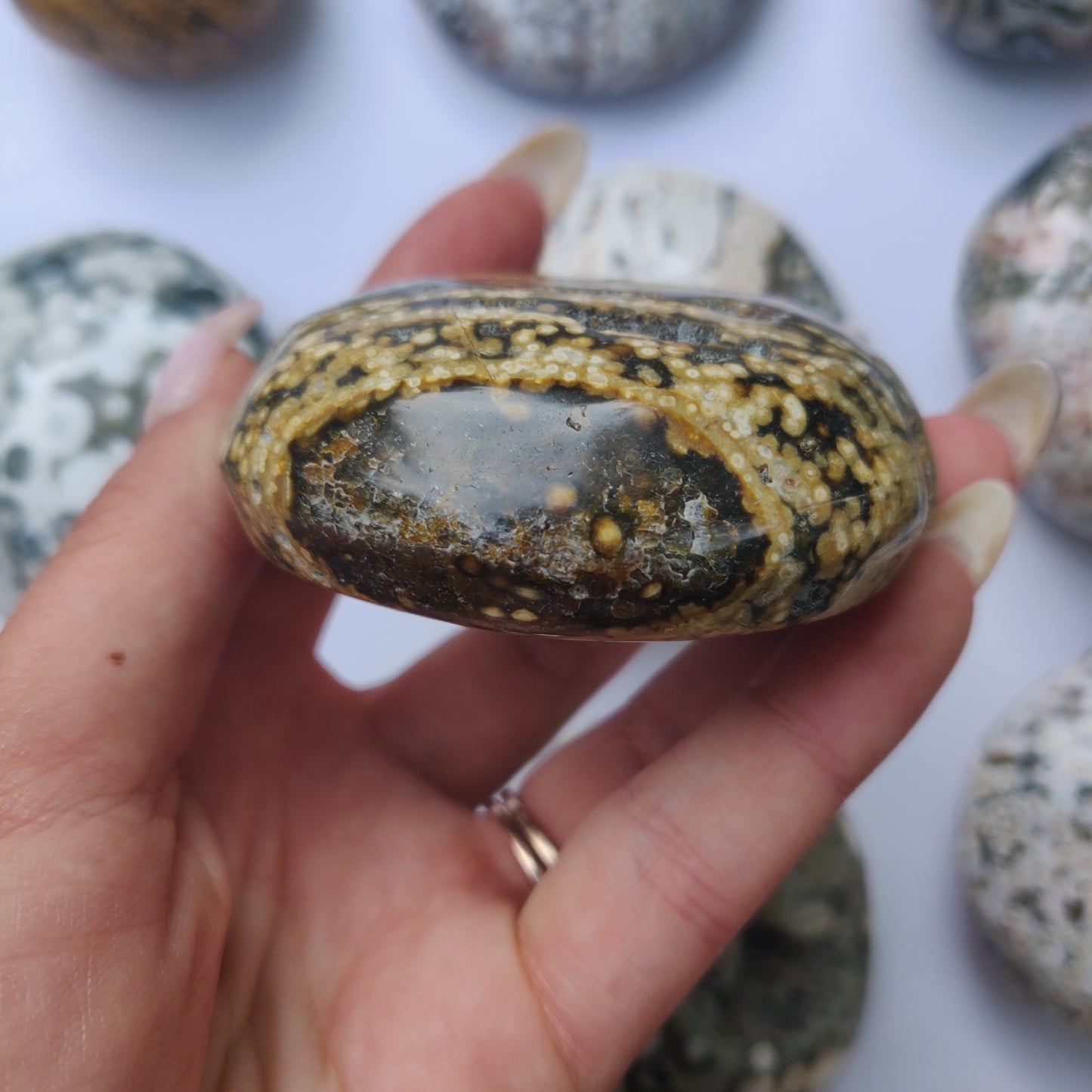 Ocean Jasper Palm Stone (#22)