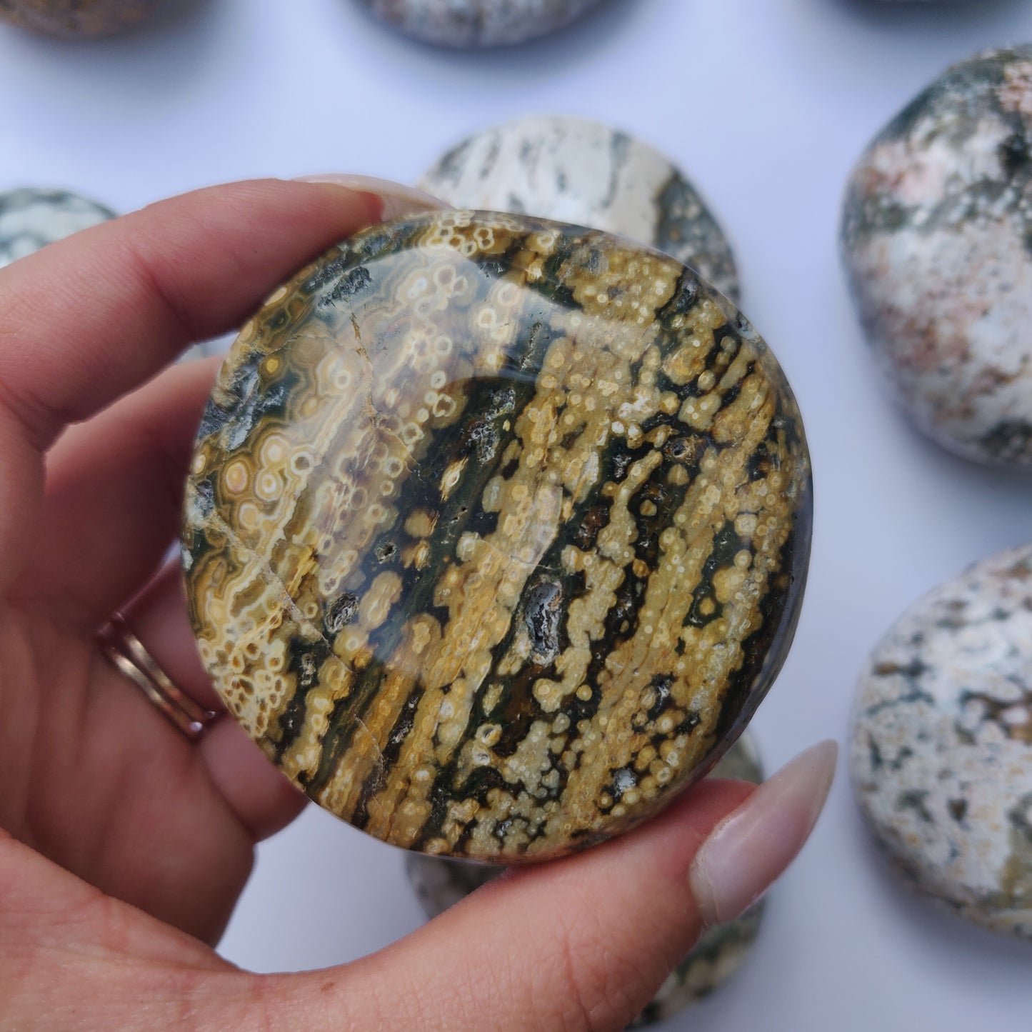 Ocean Jasper Palm Stone (#22)